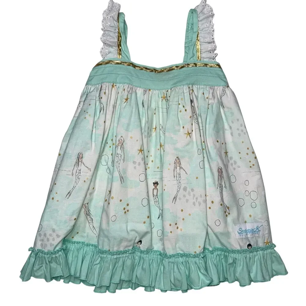 Boutique Mermaid set 3T blue and gold